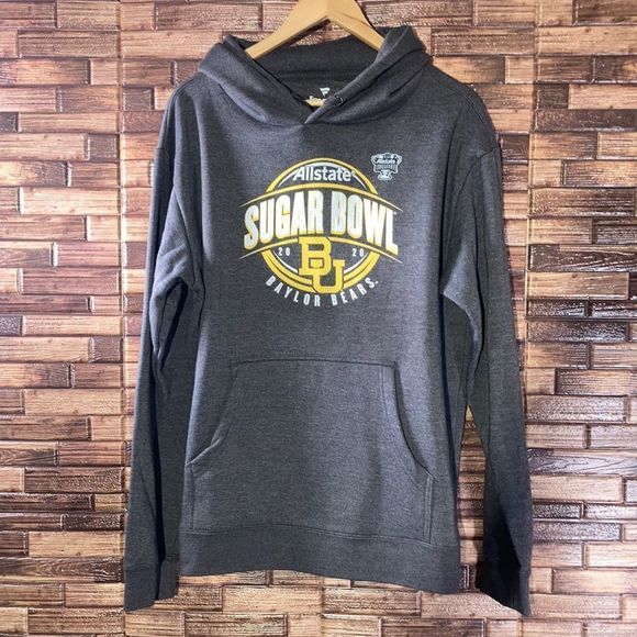 Mens XL Fanatics  Allstate Sugar Bowl Baylor University 2020 Gray & Gold Hoodie - Picture 1 of 7